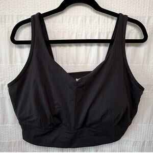 Duluth Trading Company Armachillo Cooling Long Line Bra, Black, Size 2X